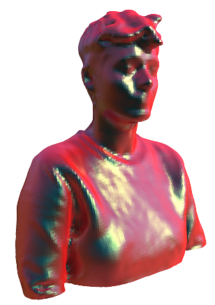 image 3D avec effet textuel du portrait de Emma laprevote, dévellopeuse web, Marseille